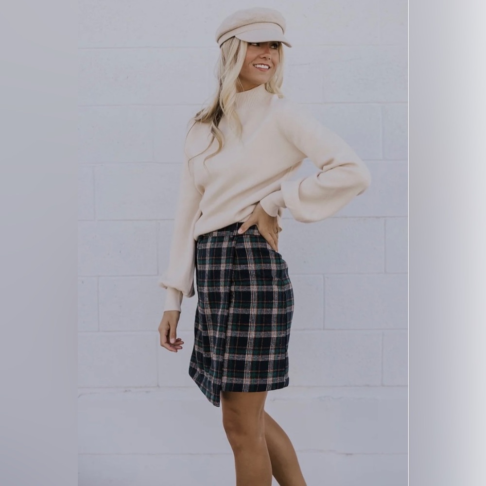 Roolee Face the Music Plaid Mini Skirt